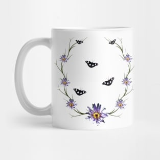 Water lily with butterlfies in Kenya Mug